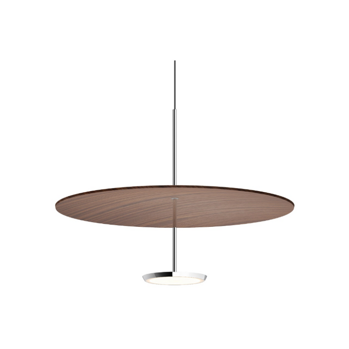 Pablo Designs Sky Dome 24" LED Pendant with Wood Shade