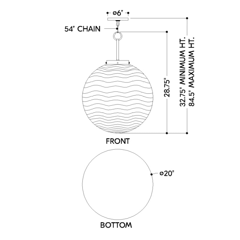 Hudson Valley 9920 Falls Mills 1-lt 20" Pendant