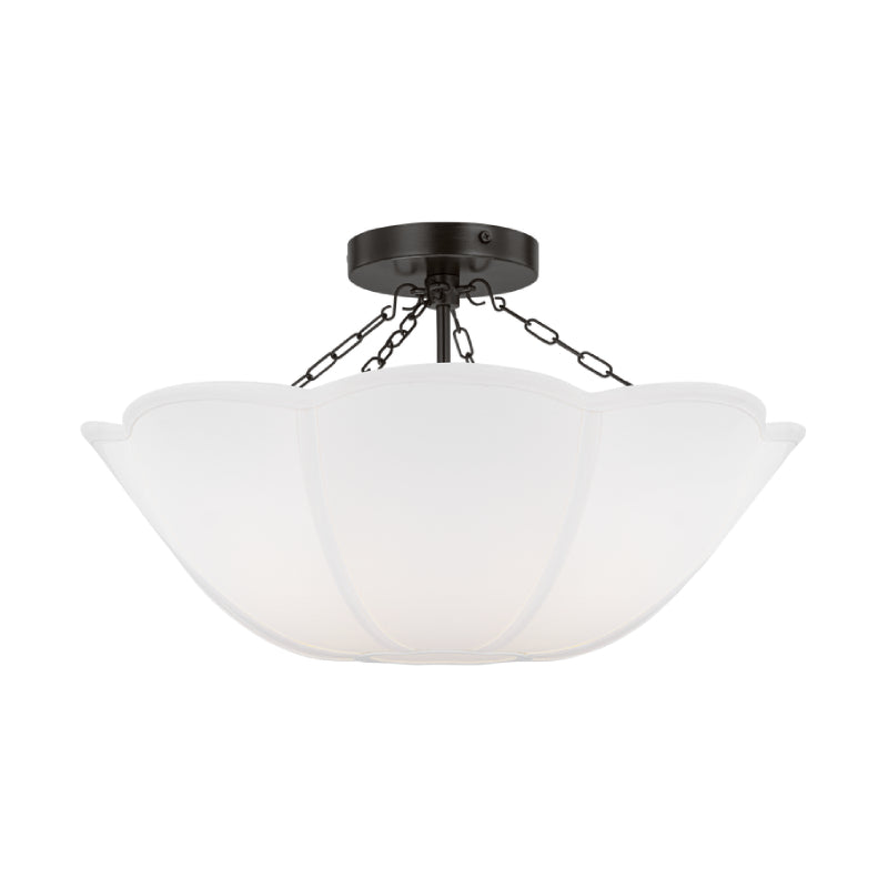 Visual Comfort AF1212 Stassi 2-lt 19" Medium Semi-Flush Mount - Aged Iron