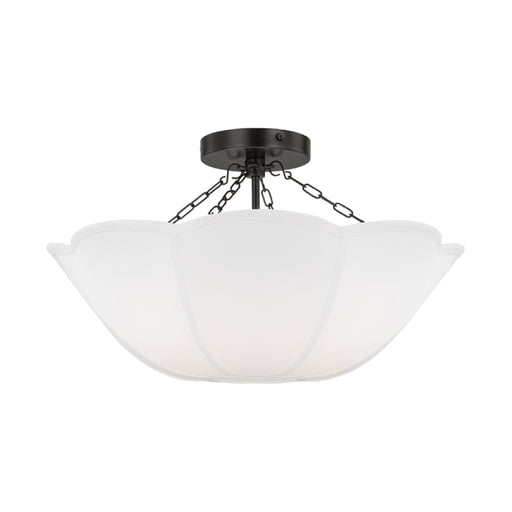 Visual Comfort AF1212 Stassi 2-lt 19" Medium Semi-Flush Mount - Aged Iron
