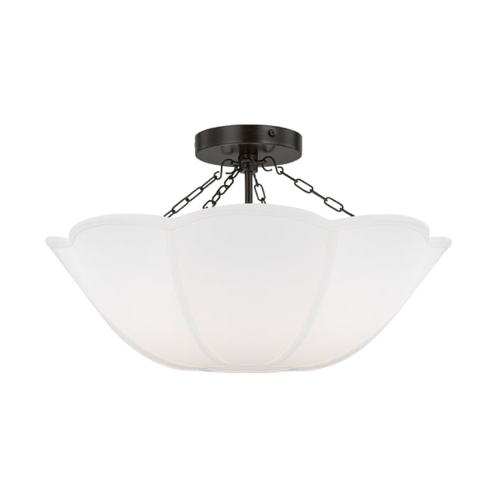 Visual Comfort AF1212 Stassi 2-lt 19" Medium Semi-Flush Mount - Aged Iron