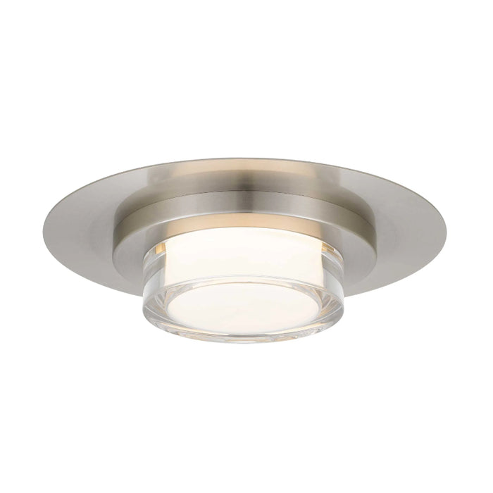 Alteck Lighting AFM0012-3CCT-W Plate 1-lt 12" LED Outdoor Flush Mount, 3CCT Selectable - Brushed Stainless Steel