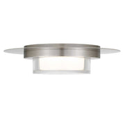 Alteck Lighting AFM0012-3CCT-W Plate 1-lt 12" LED Outdoor Flush Mount, 3CCT Selectable - Brushed Stainless Steel