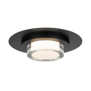 Alteck Lighting AFM0012-3CCT-W Plate 1-lt 12" LED Outdoor Flush Mount, 3CCT Selectable - Sand Black