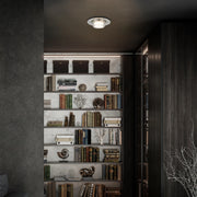 Alteck Lighting AFM0012-3CCT-W Plate 1-lt 12" LED Outdoor Flush Mount, 3CCT Selectable - Brushed Stainless Steel
