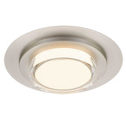 Alteck Lighting AFM0013-3CCT-W Plate 1-lt 16" LED Outdoor Flush Mount, 3CCT Selectable - Brushed Stainless Steel