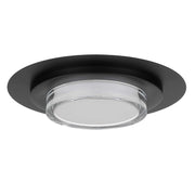 Alteck Lighting AFM0013-3CCT-W Plate 1-lt 16" LED Outdoor Flush Mount, 3CCT Selectable - Sand Black