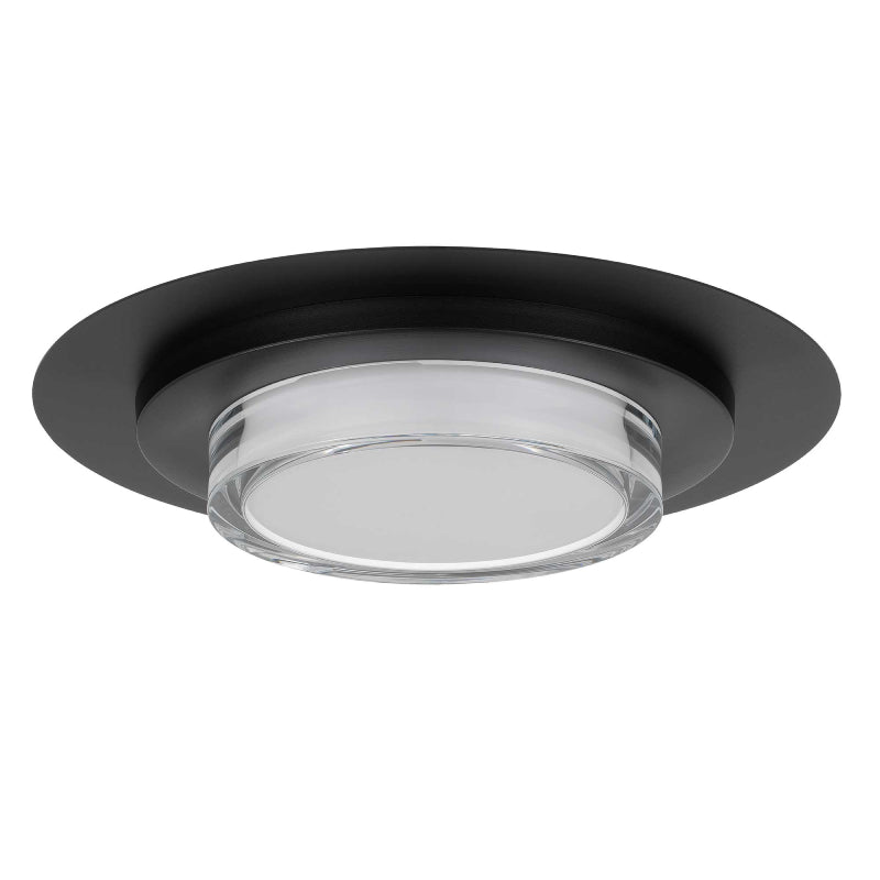 Alteck Lighting AFM0013-3CCT-W Plate 1-lt 16" LED Outdoor Flush Mount, 3CCT Selectable - Sand Black