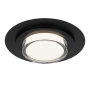 Alteck Lighting AFM0013-3CCT-W Plate 1-lt 16" LED Outdoor Flush Mount, 3CCT Selectable - Sand Black