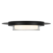 Alteck Lighting AFM0013-3CCT-W Plate 1-lt 16" LED Outdoor Flush Mount, 3CCT Selectable - Sand Black