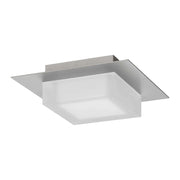Alteck Lighting AFM0014-3CCT-W Foursquare 8" LED Outdoor Flush Mount, 3CCT Selectable - Brushed Stainless Steel