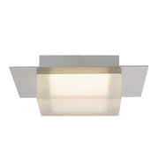 Alteck Lighting AFM0014-3CCT-W Foursquare 8" LED Outdoor Flush Mount, 3CCT Selectable - Brushed Stainless Steel