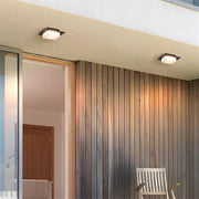 Alteck Lighting AFM0014-3CCT-W Foursquare 8" LED Outdoor Flush Mount, 3CCT Selectable