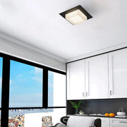 Alteck Lighting AFM0014-3CCT-W Foursquare 8" LED Outdoor Flush Mount, 3CCT Selectable