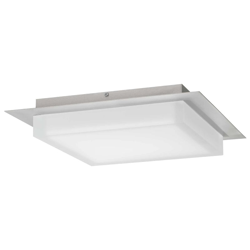 Alteck Lighting AFM0015-3CCT-W Foursquare 14" LED Outdoor Flush Mount, 3CCT Selectable - Brushed Stainless Steel