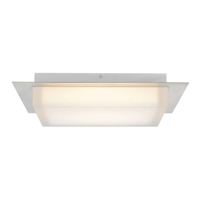 Alteck Lighting AFM0015-3CCT-W Foursquare 14" LED Outdoor Flush Mount, 3CCT Selectable - Brushed Stainless Steel