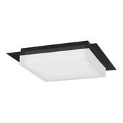 Alteck Lighting AFM0015-3CCT-W Foursquare 14" LED Outdoor Flush Mount, 3CCT Selectable - Sand Black