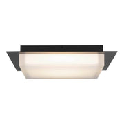 Alteck Lighting AFM0015-3CCT-W Foursquare 14" LED Outdoor Flush Mount, 3CCT Selectable - Sand Black