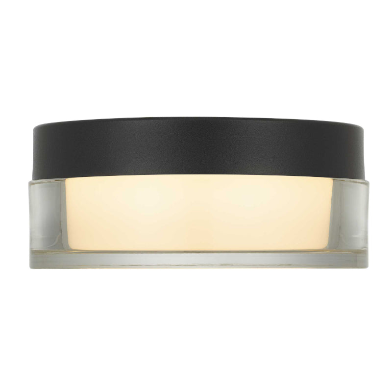 Alteck Lighting AFM0016-3CCT-W Sunspot 1-lt 6" LED Outdoor Flush Mount, 3CCT Selectable - Sand Black
