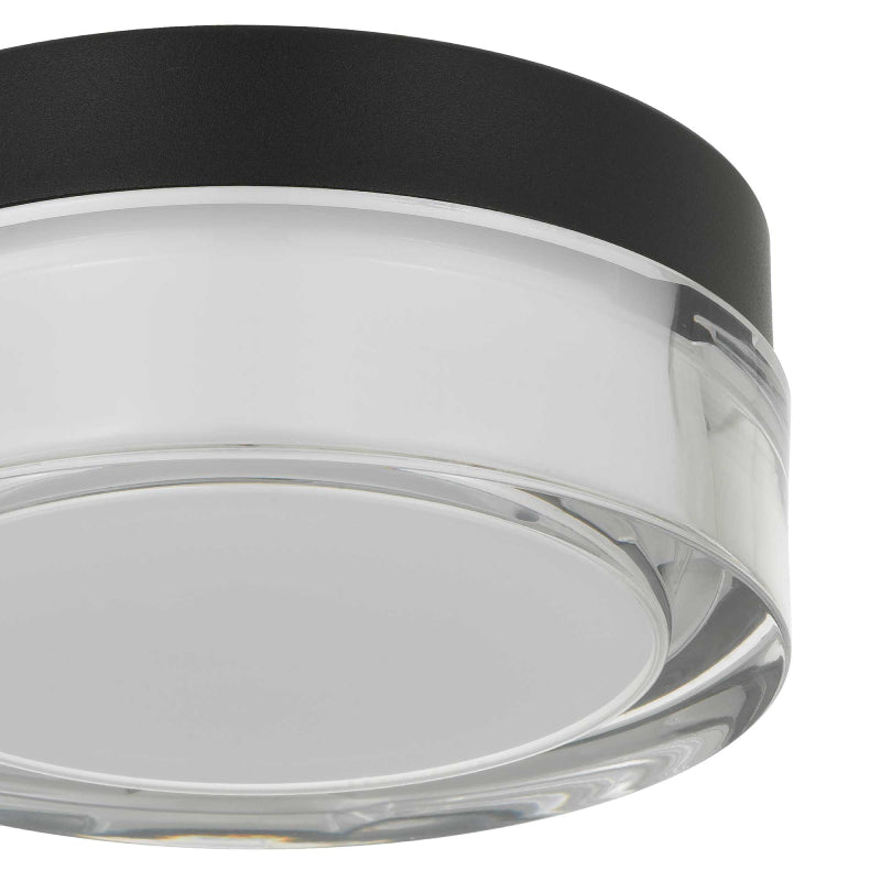 Alteck Lighting AFM0016-3CCT-W Sunspot 1-lt 6" LED Outdoor Flush Mount, 3CCT Selectable - Sand Black