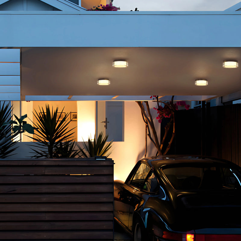 Alteck Lighting AFM0016-3CCT-W Sunspot 1-lt 6" LED Outdoor Flush Mount, 3CCT Selectable