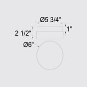Alteck Lighting AFM0016-3CCT-W Sunspot 1-lt 6" LED Outdoor Flush Mount, 3CCT Selectable