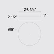 Alteck Lighting AFM0017-3CCT-W Sunspot 1-lt 9" LED Outdoor Flush Mount, 3CCT Selectable