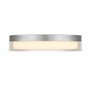Alteck Lighting AFM0018-3CCT-W Sunspot 1-lt 12" LED Outdoor Flush Mount, 3CCT Selectable - Brushed Stainless Steel