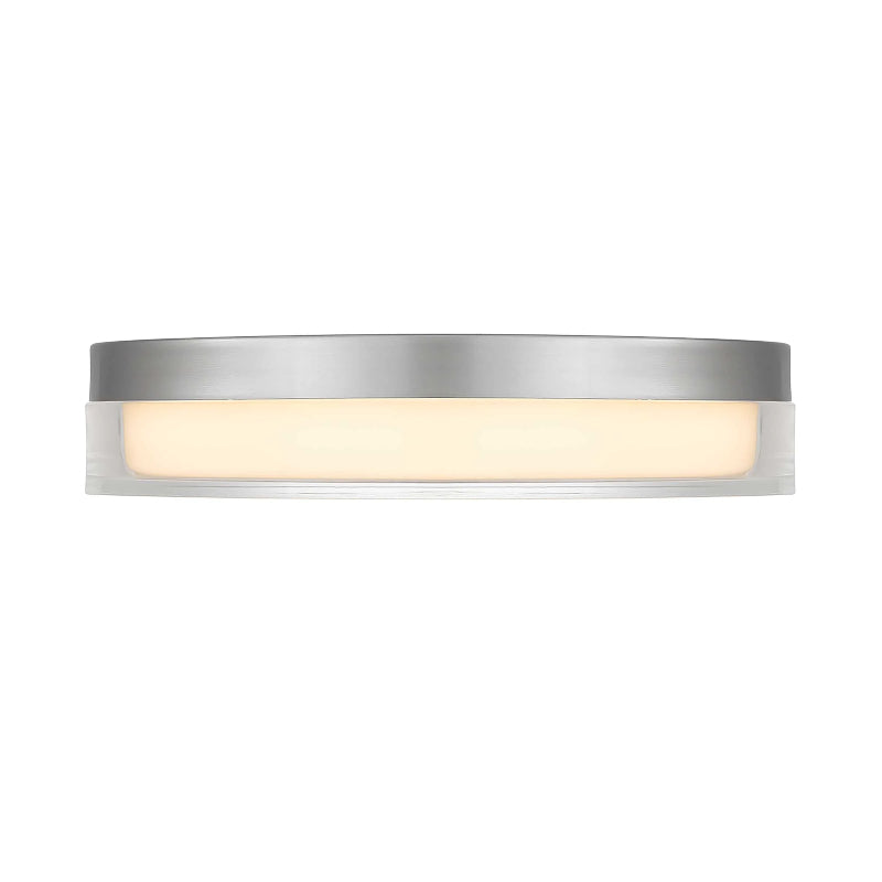 Alteck Lighting AFM0018-3CCT-W Sunspot 1-lt 12" LED Outdoor Flush Mount, 3CCT Selectable - Brushed Stainless Steel