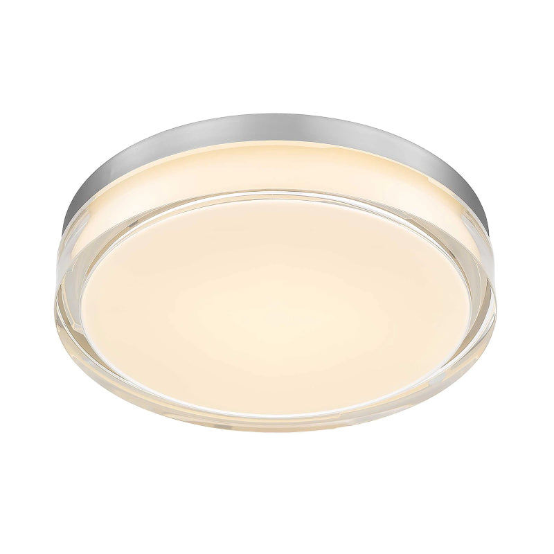 Alteck Lighting AFM0018-3CCT-W Sunspot 1-lt 12" LED Outdoor Flush Mount, 3CCT Selectable - Brushed Stainless Steel