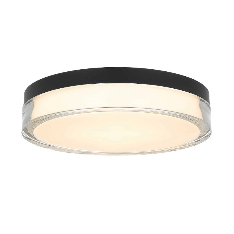 Alteck Lighting AFM0018-3CCT-W Sunspot 1-lt 12" LED Outdoor Flush Mount, 3CCT Selectable - Sand Black