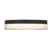 Alteck Lighting AFM0018-3CCT-W Sunspot 1-lt 12" LED Outdoor Flush Mount, 3CCT Selectable - Sand Black