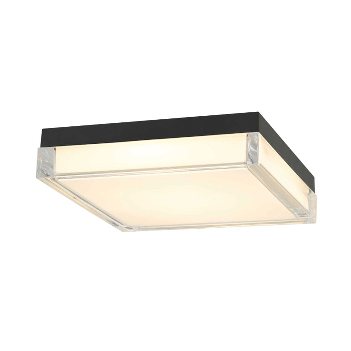 Alteck Lighting AFM0021-3CCT-W Box 11" LED Outdoor Flush Mount, 3CCT Selectable - Sand Black