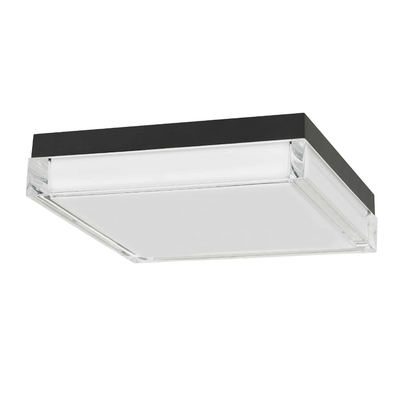 Alteck Lighting AFM0021-3CCT-W Box 11" LED Outdoor Flush Mount, 3CCT Selectable - Sand Black