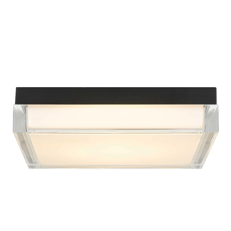 Alteck Lighting AFM0021-3CCT-W Box 11" LED Outdoor Flush Mount, 3CCT Selectable - Sand Black