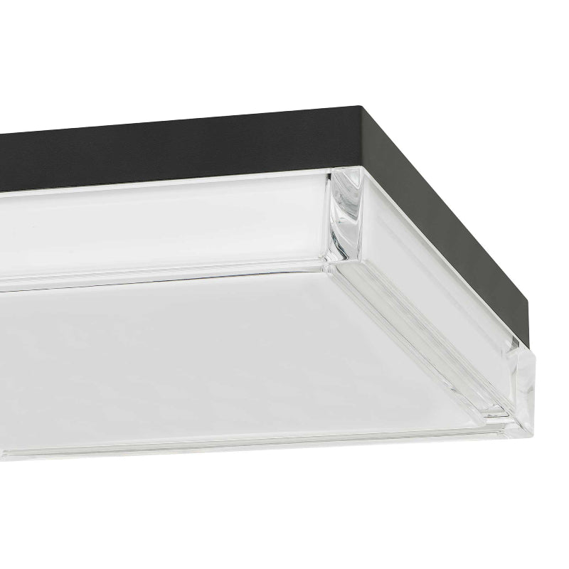 Alteck Lighting AFM0021-3CCT-W Box 11" LED Outdoor Flush Mount, 3CCT Selectable - Sand Black
