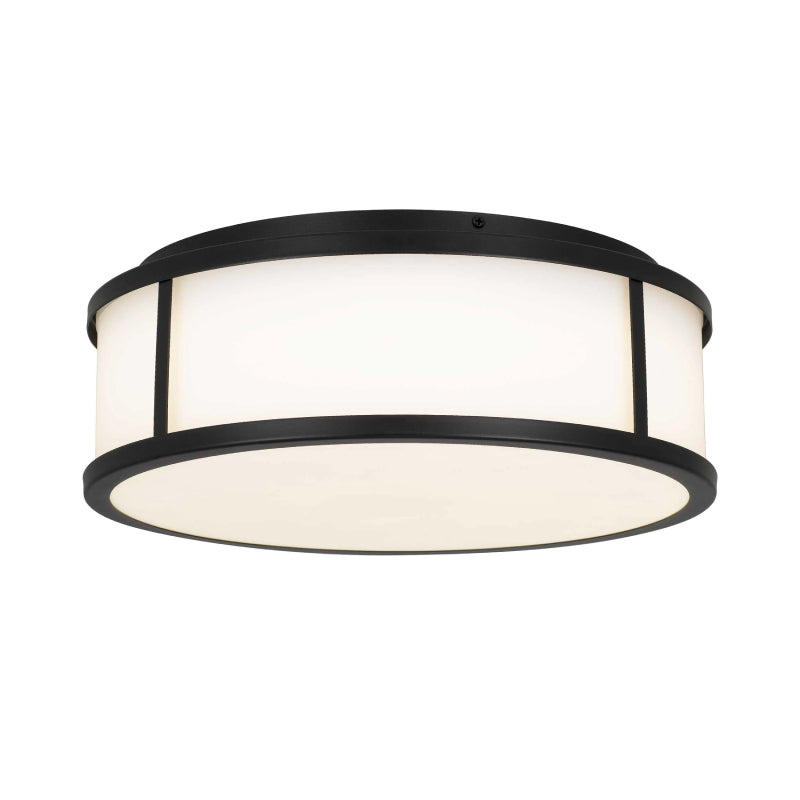 Alteck Lighting AFM0023-3CCT-W Panel Round 1-lt 14" LED Outdoor Flush Mount, 3CCT Selectable