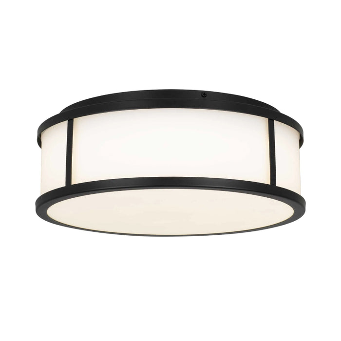 Alteck Lighting AFM0023-3CCT-W Panel Round 1-lt 14" LED Outdoor Flush Mount, 3CCT Selectable