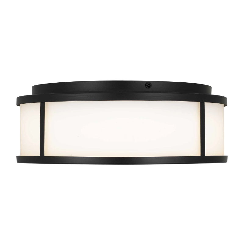 Alteck Lighting AFM0023-3CCT-W Panel Round 1-lt 14" LED Outdoor Flush Mount, 3CCT Selectable