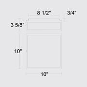 Alteck Lighting AFM0024-3CCT-W Panel Square 1-lt 10" LED Outdoor Flush Mount, 3CCT Selectable