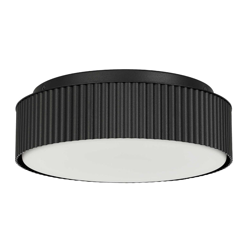 Alteck Lighting AFM0064-5CCT-W Channel 9" LED Outdoor Flush Mount, 5CCT Selectable - Sand Black