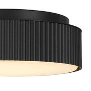 Alteck Lighting AFM0064-5CCT-W Channel 9" LED Outdoor Flush Mount, 5CCT Selectable - Sand Black