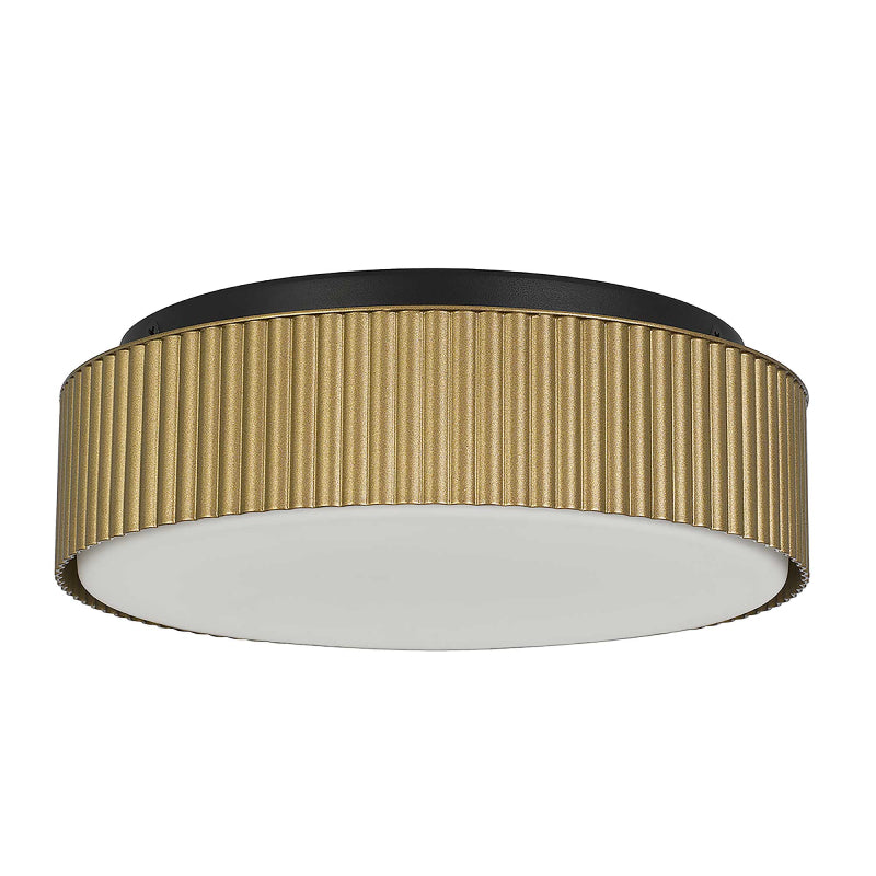 Alteck Lighting AFM0064-5CCT-W Channel 9" LED Outdoor Flush Mount, 5CCT Selectable - Painted Brass