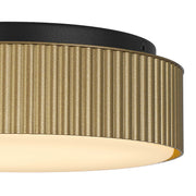 Alteck Lighting AFM0064-5CCT-W Channel 9" LED Outdoor Flush Mount, 5CCT Selectable - Painted Brass