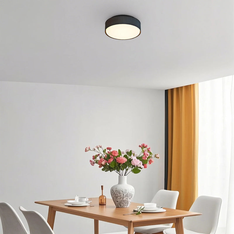 Alteck Lighting AFM0064-5CCT-W Channel 9" LED Outdoor Flush Mount, 5CCT Selectable - Sand Black