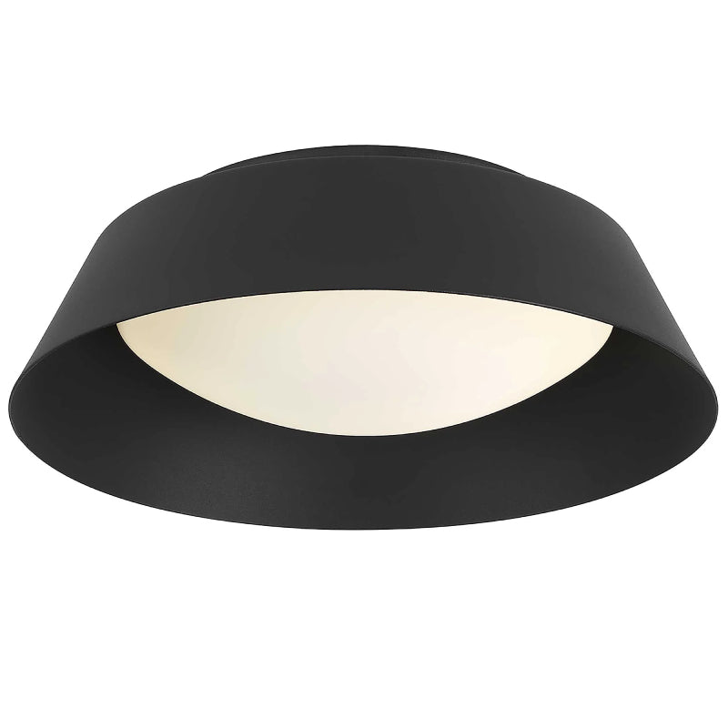 Alteck Lighting AFM0066-5CCT-W Pez 1-lt 11" LED Outdoor Flush Mount, 5CCT Selectable - Sand Black