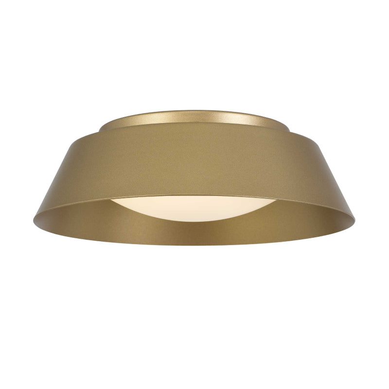 Alteck Lighting AFM0066-5CCT-W Pez 1-lt 11" LED Outdoor Flush Mount, 5CCT Selectable - Painted Brass