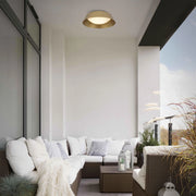 Alteck Lighting AFM0066-5CCT-W Pez 1-lt 11" LED Outdoor Flush Mount, 5CCT Selectable - Painted Brass