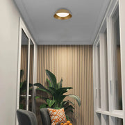 Alteck Lighting AFM0066-5CCT-W Pez 1-lt 11" LED Outdoor Flush Mount, 5CCT Selectable - Painted Brass