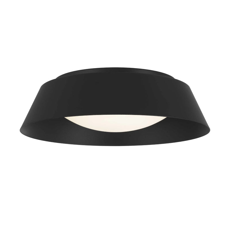 Alteck Lighting AFM0067-5CCT-W Pez 1-lt 15" LED Outdoor Flush Mount, 5CCT Selectable - Sand Black